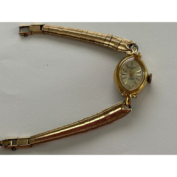Voumard Accessories - Vintage Voumard Incabloc Swiss Watch 10K Gold Filled Mechanical Stretch Bracelet